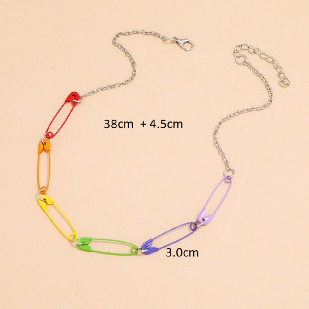 Hot Amazing Mom New Rainbow Clip Choker Necklace - 2 pack - Picture 3 of 5